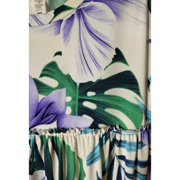 Sol RHR Top Womens Small Flutter Cuff Baby Doll Floral - Picture 3 of 9